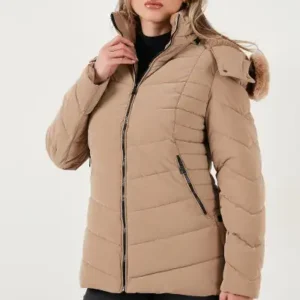 کاپشن اسلیم فیت با کلاه قابل جدا شدن مدل MONT 497MARA - 12676