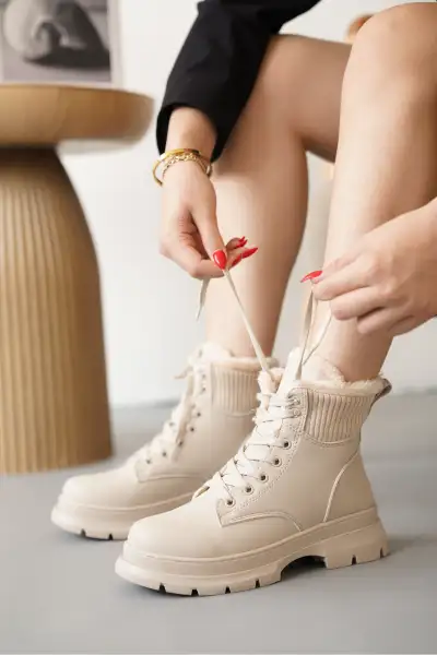 D988 بوت و بوتی زنانه معمولی مقاوم در برابر سرما برای فصل زمستان - 12848 D988 بوت و بوتی زنانه معمولی مقاوم در برابر سرما برای فصل زمستان - 12848