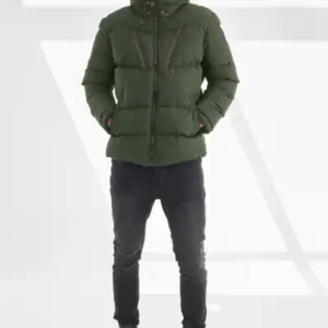 جلیقه پفی مردانه با کلاه ضد آب و ضد باد - 13078