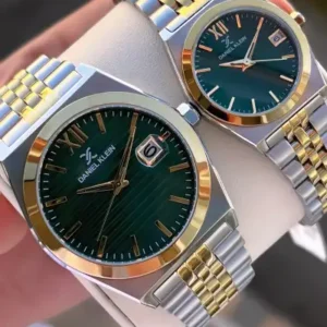 ساعت دو نفره با بند فولادی و مقاوم در برابر آب تا عمق 3 متر مدل CF.DK230 - 12177