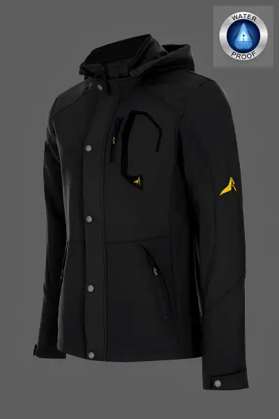 کاپشن مردانه مشکی با کلاه، نرمشل، ضد آب و ضد باد، با جیبهای اضافی و داخلی پشمدار برای زمستان - 13087 کاپشن مردانه مشکی با کلاه، نرمشل، ضد آب و ضد باد، با جیبهای اضافی و داخلی پشمدار برای زمستان - 13087