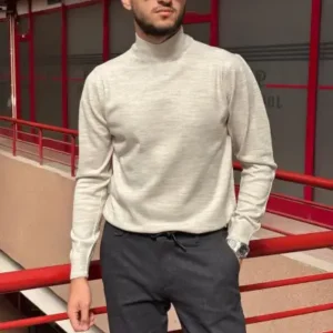 کالا: مردانه، با طراحی باریک، سبک قدیمی، ژاکت با یقه نیمه بلند از بافتنی - 12939