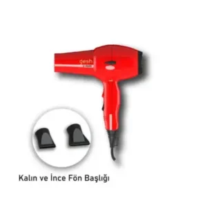 دستگاه سشوار حرفه‌ای G-4500 با قدرت 2500 وات - مناسب آرایشگاه - سشوار قرمز - 12444