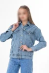 کت جین با دکمه و دو جیب - 11835
