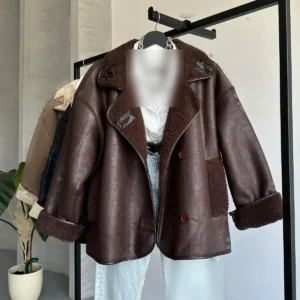 جاگردن کاوری قهوه‌ای چرم - 11856