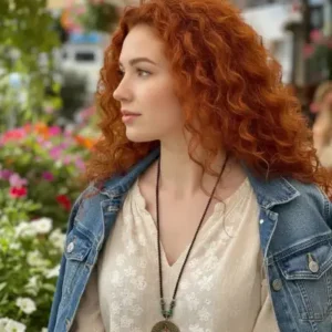 گردنبند دست ساز عتیقه با زنجیر بلند - 12088