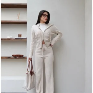 ست بافتنی دوجهی زیپ دار - 12016