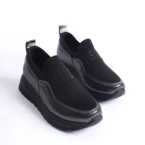 کفش ورزشی روزمره طبیعتی با کفی ضخیم و بنددار بدون بند DEL'SOLERA - 12775