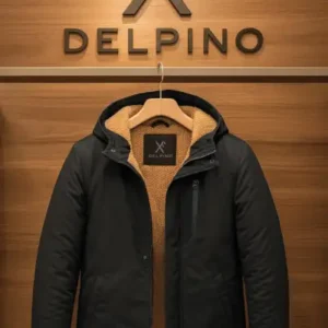 کاپشن بلند با کلاهی بزرگ و ضد آب و باد، داخلش پشمی است. - 12288