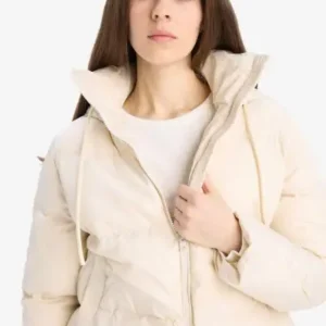 کاپشن پشمی زیپ دار با کلاه و جیب استاندارد مدل E9592AX25SP - 12617