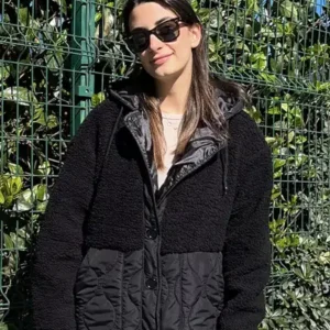 پالتوی مشکی کژوال با خز - 12613