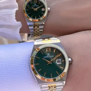 ساعت دو نفره با بند فولادی و مقاوم در برابر آب تا عمق 3 متر مدل CF.DK230 - 12177