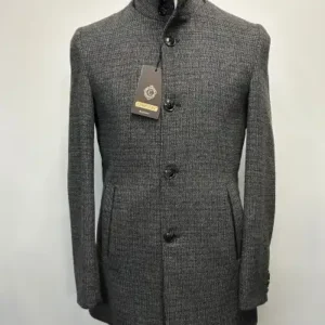 پالتوی نازک و مچی یقه دار از پشم - 13108