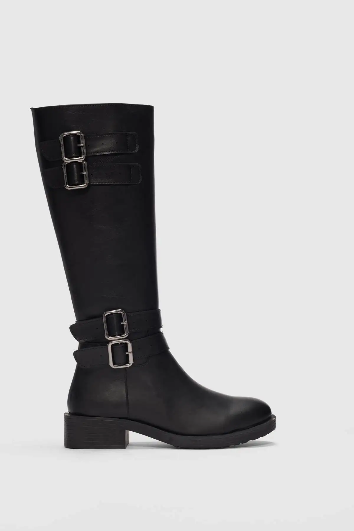 چکمه زنانه با جزئیات قلاب دوگانه بنی بیلک - مشکی - 11965 چکمه زنانه با جزئیات قلاب دوگانه بنی بیلک - مشکی - 11965