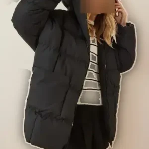 کاپشن پفی با کلاهی بزرگ و اندازه بزرگ - 12584