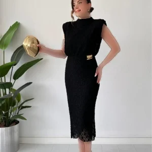 لباس دوزی توری مشکی - 11987