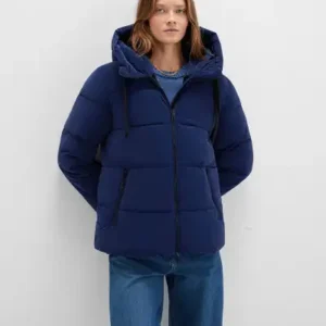 کاپشن پفی کلاه‌دار سرمه‌ای ۱۱۱۰۰۴۳-۸۱۷۷۴ - 12673