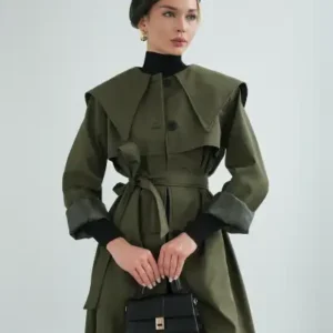 کت زنانه با آستر بلند و مدل کِروه واژه - 12554