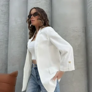 کت بلیزر سفید - 11820