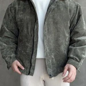 کاپشن مخملی با بافت گل‌دار و آستر داخلی فصل جدید - 11919