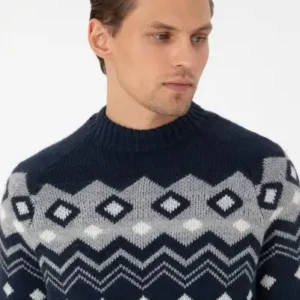 کازاک تراش دار آبی تیره با یقه نیمه باز ۵۰۲۹۶۴۴۸-VR۰۳۳ - 12941