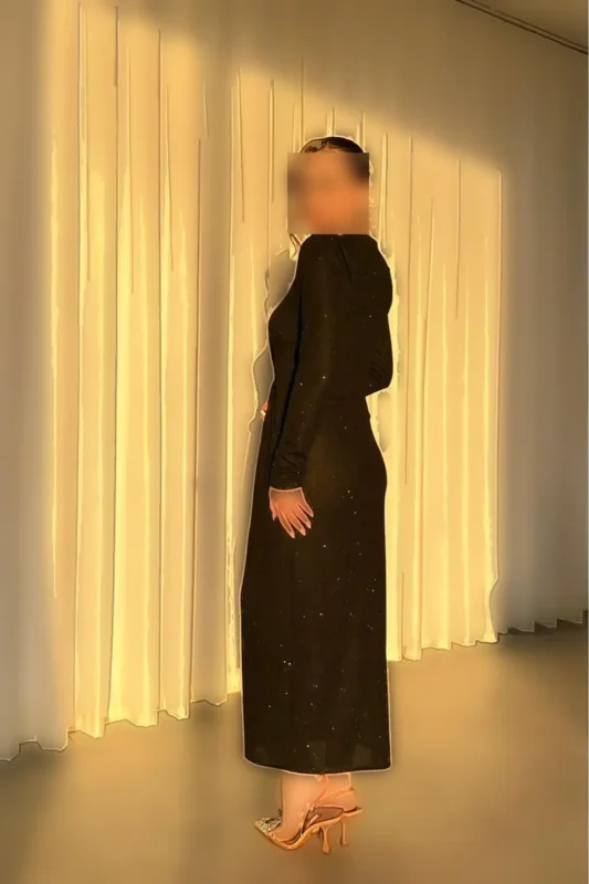 پیراهن حلقه‌ای مشکی - 11931