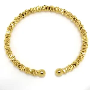 بند دستبند زنانه لوکس رنگ طلایی از فولاد 316L ضد زنگ - 12065