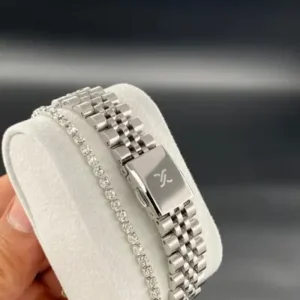 ساعت مچی زنانه با بند استیل رنگ نقره‌ای، ضد آب 3 ATM، ویژه فصل جدید، سری خاص با 2 سال گارانتی. - 12140