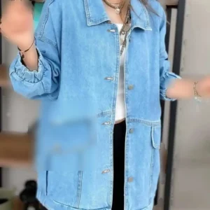 کت جین زنانه آبی - 11837