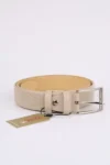 کمربند چرمی اصل به رنگ بژ تیره با عرض 3.5 سانتی‌متر - 12195