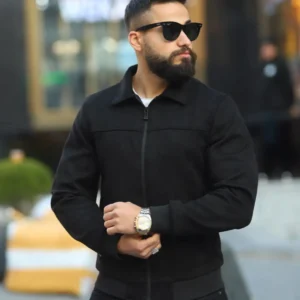 ژاکت فصلی مردانه با یقه پولو مدل جدید - 11923