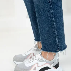 کفش ورزشی زنانه ترک رنگ سفید صورتی