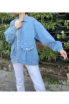 کت جین زنانه آبی - 11891