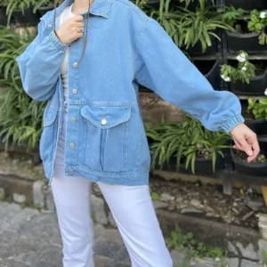 کت جین زنانه آبی - 11891