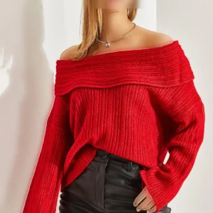 ژاکت یقه کج زنانه - 11770