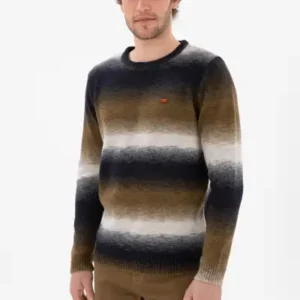 بافت مردانه مشکی با یقه گرد باریک ترک