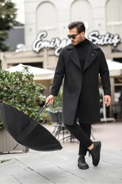 کاپشن پالتو مردانه کَشِی با برش راحت و سایز بزرگ - فصل جدید - 13097 کاپشن پالتو مردانه کَشِی با برش راحت و سایز بزرگ - فصل جدید - 13097