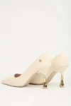 کفش پاشنه‌دار زنانه کرم کد PC-55021 - 12822