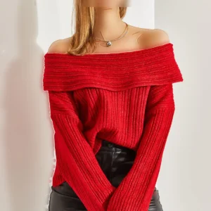 ژاکت یقه کج زنانه - 11770