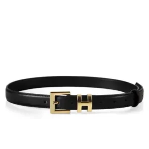 کمربند زنانه چرمی لوکس با قفل طلایی ویلیام‌پولو - 12209