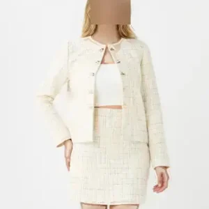 دامن مینی چهارخانه با کمر معمولی اکرو - 12417