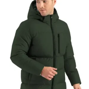 کت مردانه با کاپشن ضخیم و آستری کلاهدار برای زمستان - 13073