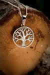 گردنبند درخت زندگی نقره‌ای، گردنبند نقره‌ای با طرح درخت زندگی برای هر دو جنسیت - 12122
