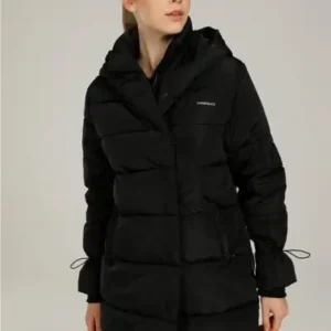 کاپشن بلند زنانه از برند مشهور Lumberjack اورجینال رنگ مشکی