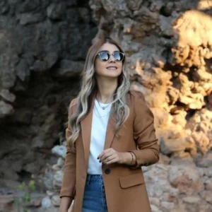 بلزر بافت یونی قهوه‌ای - 11854