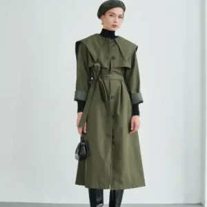 کت زنانه با آستر بلند و مدل کِروه واژه - 12554