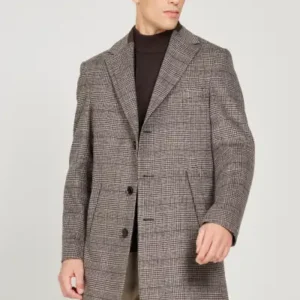 پالتو یزدی کلاسی استاندارد با طرح یقه مونو و جنس پشمی - 13100