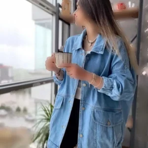 کت جین زنانه آبی - 11837