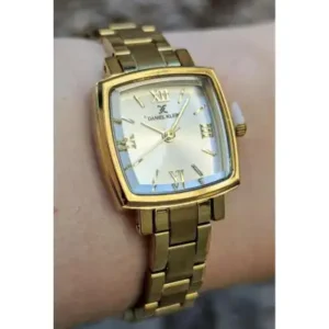 ساعت مچی زنانه با قاب دایره ای و شیشه منحنی، دارای شماره‌گذاری رومی - 12172