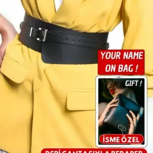 کمربند کمر قابل تنظیم چرمی، کمربند کمر ضخیم - 12190